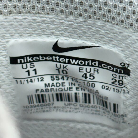 Nike Men\'s Air Max Dynamic Flywire Sneakers Shoes White Gray - US 11